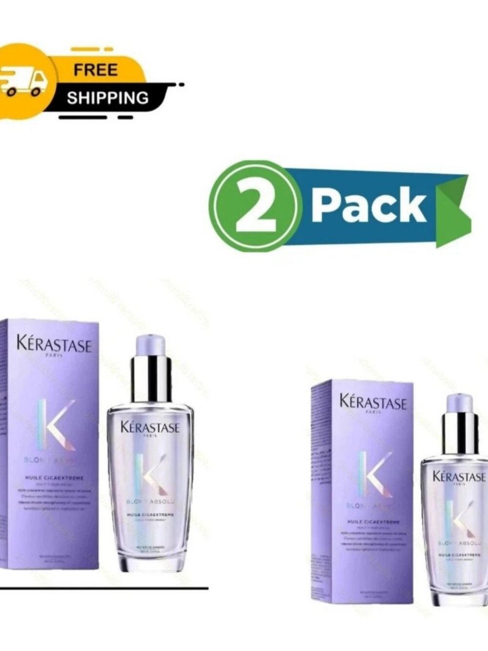 2x Kérastase Blond Absolu Lavender Hair Oil - Repairing Shine Serum 100ml